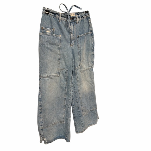 Free People CRVY Outlaw Wide Leg Jeans We The Free Rigid Denim Medium - Picture 3 of 8